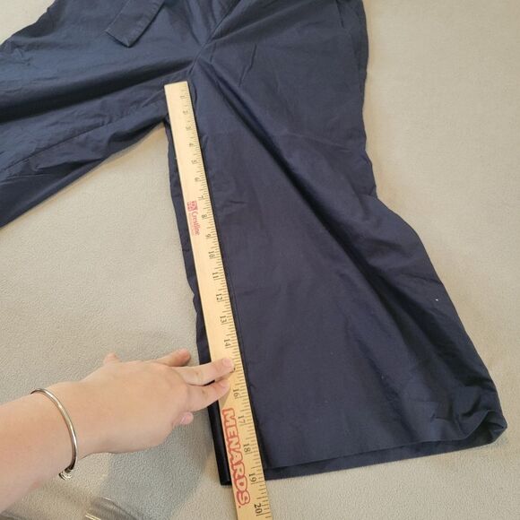 J. Crew Navy Cropped Wide Pants Size 4 - Picture 5 of 8